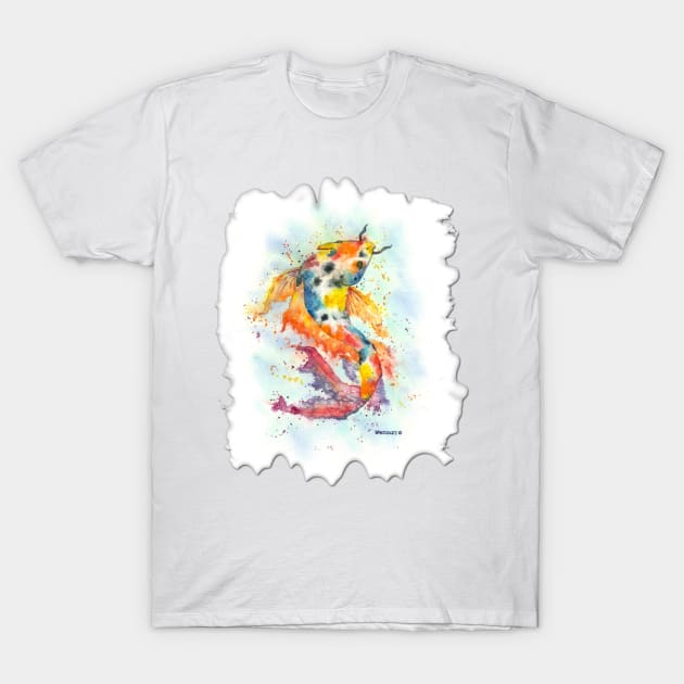 Koi T-Shirt by Dave Bartholet Wildlife Art